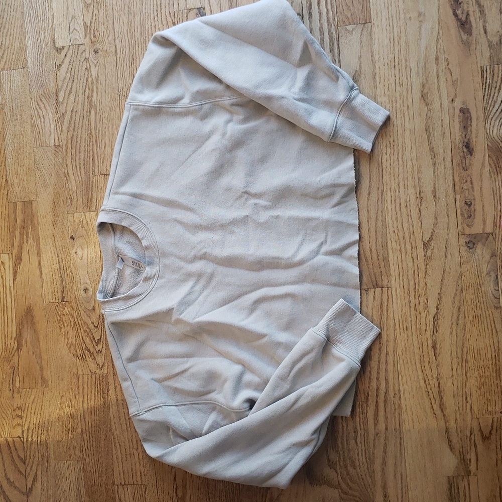 (M) Skims Cropped Oversized Crewneck Sweater Neutral Studio Athleisure Lounge